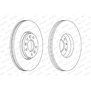 DDF1615C  Brake disc FERODO 