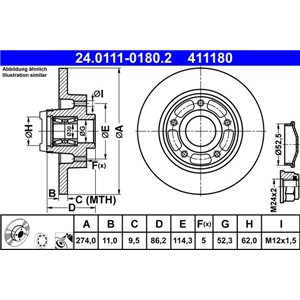 24.0111-0180.2 Тормозной диск ATE - Top1autovaruosad