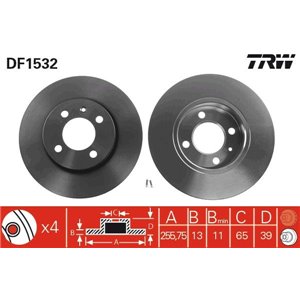 DF1532 Brake Disc TRW - Top1autovaruosad
