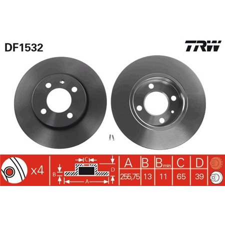 DF1532 Brake Disc TRW