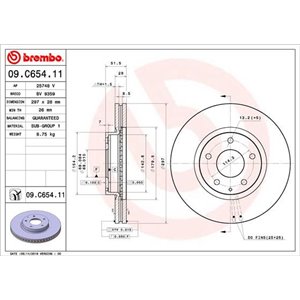 09.C654.11  Brake disc BREMBO 