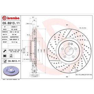 09.B913.11 Brake Disc BREMBO - Top1autovaruosad