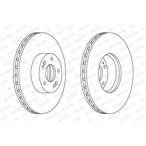 DDF1631C-1  Brake disc FERODO 