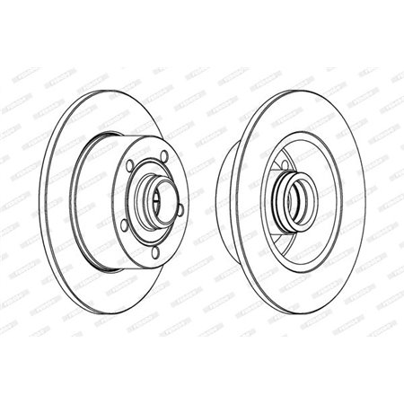 DDF830C-1 Brake Disc FERODO