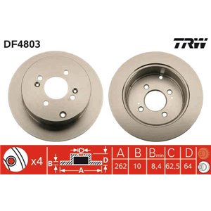 DF4803  Brake disc TRW 