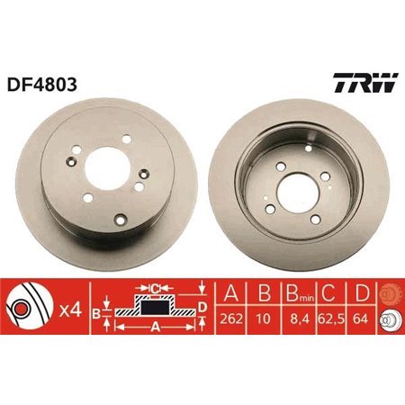 DF4803 Brake Disc TRW