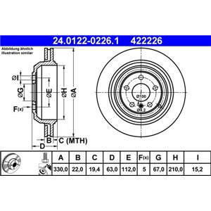 24.0122-0226.1 Тормозной диск ATE     