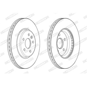 DDF2684C  Brake disc FERODO 