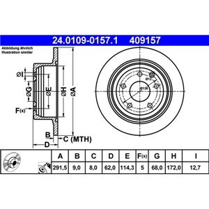 24.0109-0157.1 Brake Disc ATE - Top1autovaruosad