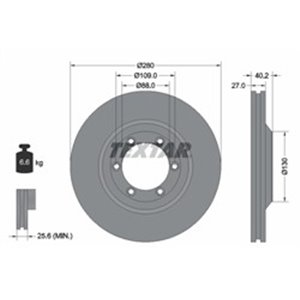 92174803 Тормозной диск TEXTAR - Top1autovaruosad