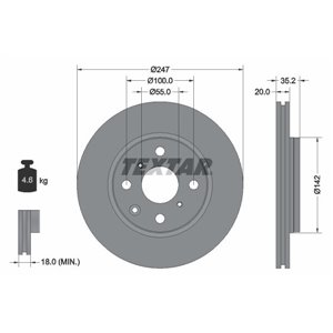 92141903 Тормозной диск TEXTAR - Top1autovaruosad
