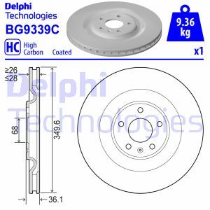 BG9339C Тормозной диск DELPHI     