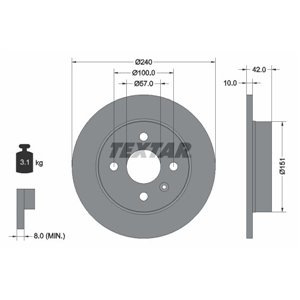 92092003 Тормозной диск TEXTAR    9209200 - Top1autovaruosad
