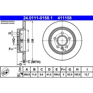 24.0111-0158.1 Тормозной диск ATE - Top1autovaruosad