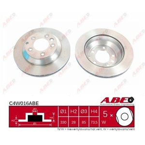 C4W016ABE Тормозной диск ABE - Top1autovaruosad