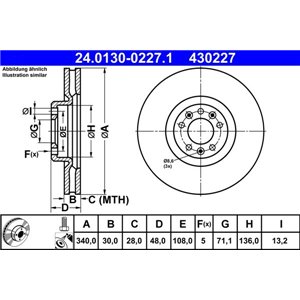 24.0130-0227.1 Brake Disc ATE - Top1autovaruosad