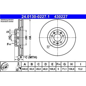 24.0130-0227.1 Тормозной диск ATE - Top1autovaruosad