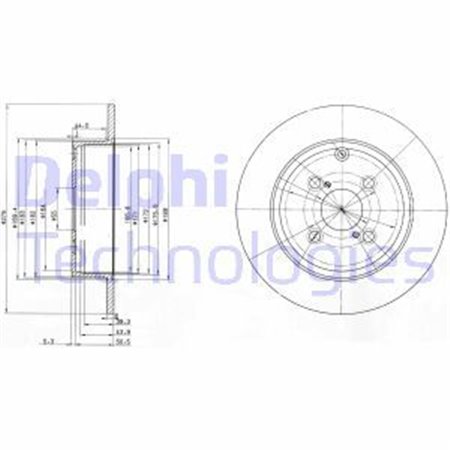 BG3974 Brake Disc DELPHI