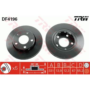 DF4196  Brake disc TRW 