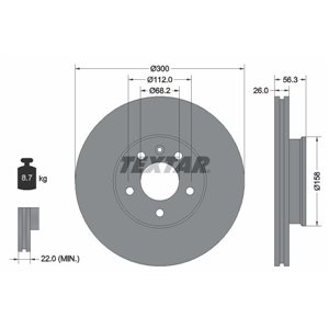 92109803 Тормозной диск TEXTAR - Top1autovaruosad