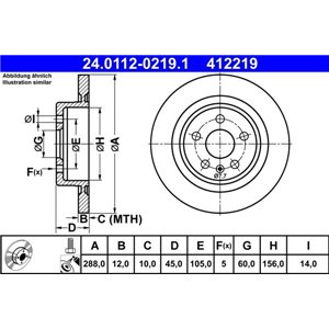 24.0112-0219.1 Brake Disc ATE - Top1autovaruosad