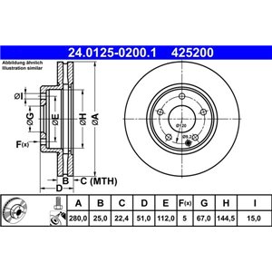 24.0125-0200.1 Тормозной диск ATE - Top1autovaruosad