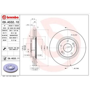 09.A532.11 Jarrulevy BREMBO - Top1autovaruosad