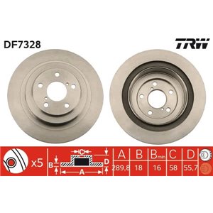 DF7328 Тормозной диск TRW - Top1autovaruosad