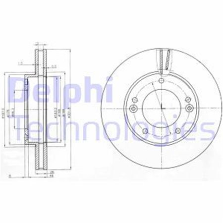 BG3858 Brake Disc DELPHI