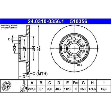 24.0310-0356.1 Bromsskiva ATE