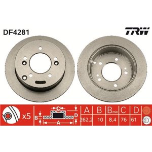 DF4281 Brake Disc TRW - Top1autovaruosad