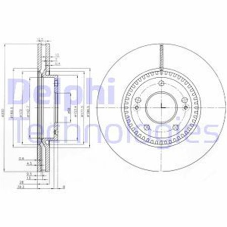 BG4011 Тормозной диск DELPHI