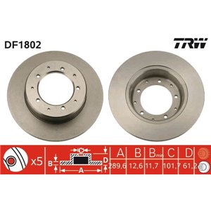 DF1802 Brake Disc TRW - Top1autovaruosad