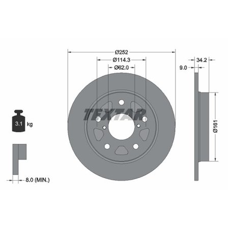 92305703 Brake Disc TEXTAR