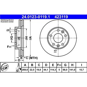 24.0123-0119.1 Тормозной диск ATE - Top1autovaruosad