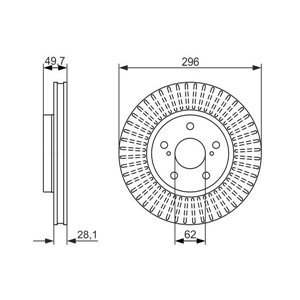 0 986 479 633 Тормозной диск BOSCH     