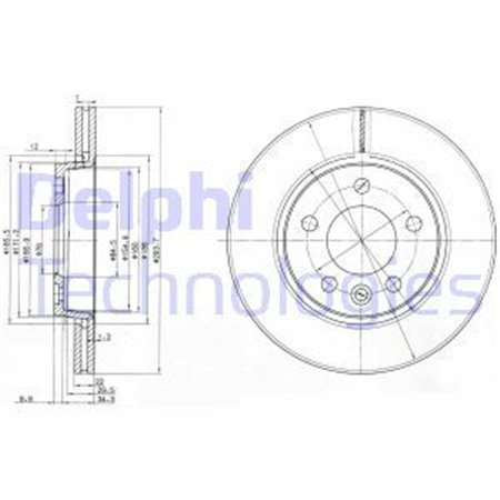 BG3893 Тормозной диск DELPHI