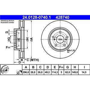 24.0128-0740.1 Тормозной диск ATE - Top1autovaruosad
