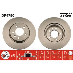 DF4790 Тормозной диск TRW - Top1autovaruosad