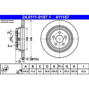 24.0111-0187.1 Тормозной диск ATE - Top1autovaruosad