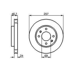 0 986 479 207 Brake Disc BOSCH - Top1autovaruosad