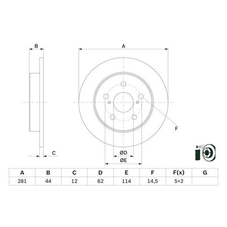 0 986 479 E91 Тормозной диск BOSCH