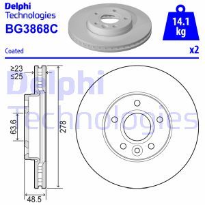 BG3868C  Brake disc DELPHI 