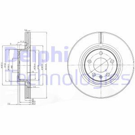 BG3942 Brake Disc DELPHI