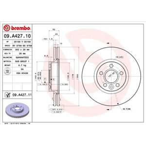 09.A427.11 Тормозной диск BREMBO     