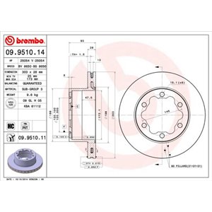 09.9510.11 Bromsskiva BREMBO - Top1autovaruosad