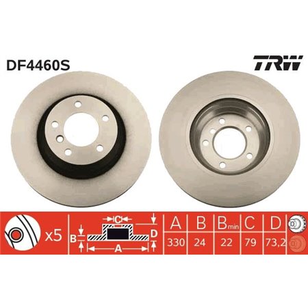 DF4460S Тормозной диск TRW