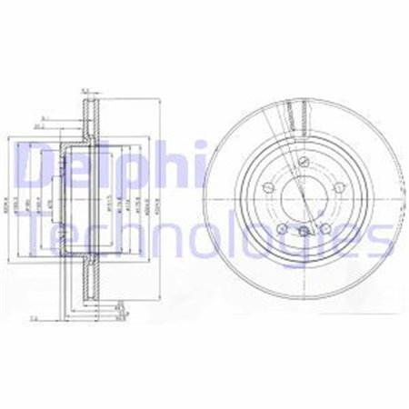 BG3938 Brake Disc DELPHI