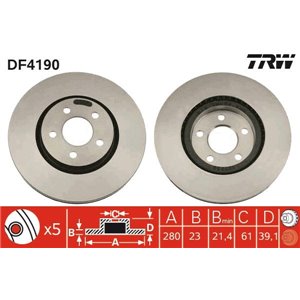 DF4190 Тормозной диск TRW - Top1autovaruosad