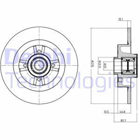 BG9032RS Bromsskiva DELPHI